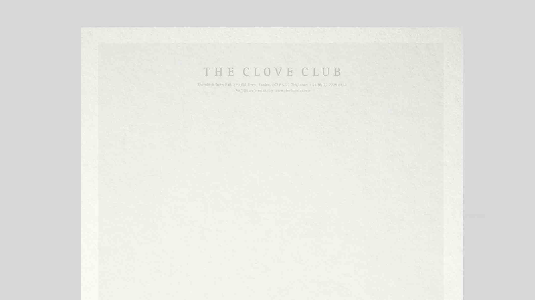 The Clove Club –